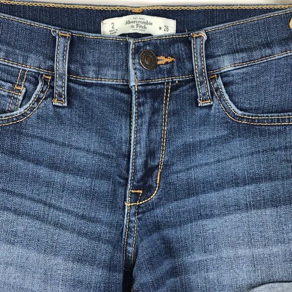 Abercrombie & Fitch Cut Off Denim Shorts Sz26 Ins3 - Picture 3 of 8